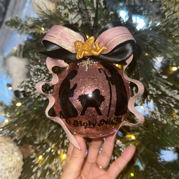 Rose Gold Ornament, Holiday Gift, Decorative, Baby Jesus, Christmas Present - Picture 7 of 16
